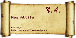 Ney Attila névjegykártya